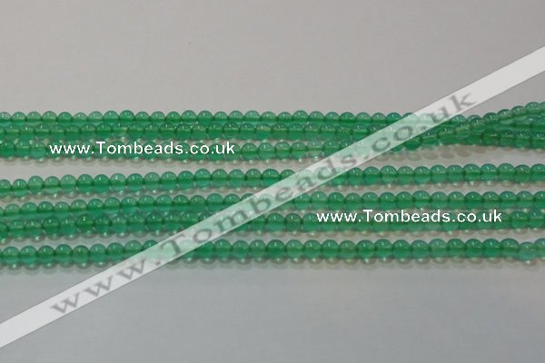 CAG6600 15.5 inches 2mm round green agate gemstone beads