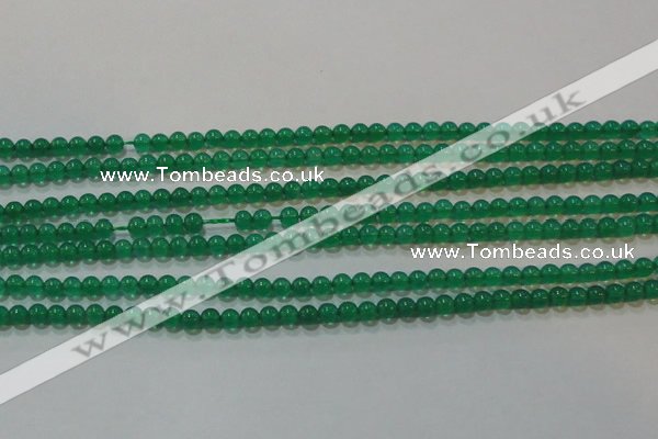 CAG6601 15.5 inches 2mm round green agate gemstone beads