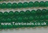 CAG6602 15.5 inches 3mm round green agate gemstone beads