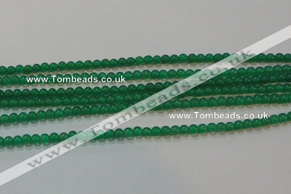 CAG6602 15.5 inches 3mm round green agate gemstone beads