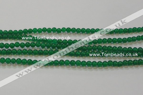 CAG6603 15.5 inches 4mm round green agate gemstone beads