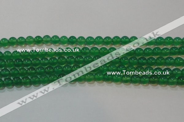 CAG6604 15.5 inches 6mm round green agate gemstone beads