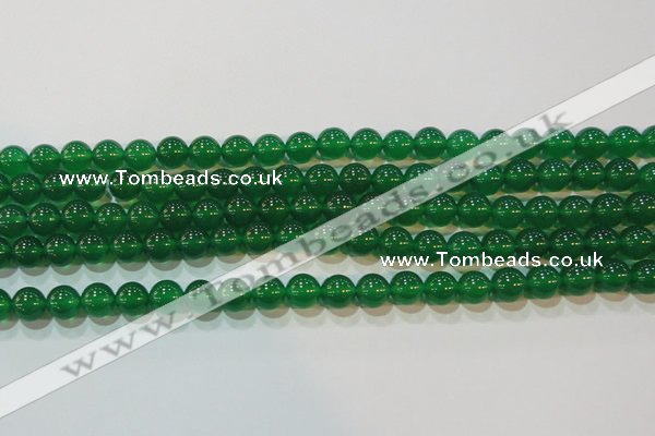 CAG6605 15.5 inches 8mm round green agate gemstone beads