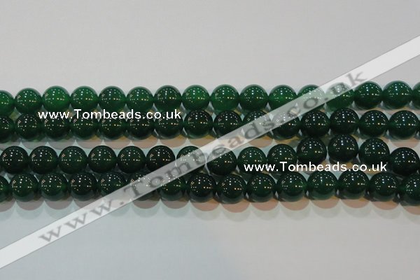 CAG6607 15.5 inches 12mm round green agate gemstone beads