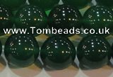 CAG6608 15.5 inches 14mm round green agate gemstone beads