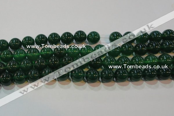 CAG6608 15.5 inches 14mm round green agate gemstone beads