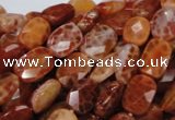 CAG661 15.5 inches 10*14mm faceted rectangle natural fire agate beads