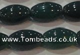 CAG6624 15.5 inches 11*17mm rice green agate gemstone beads