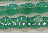 CAG6626 15.5 inches 9*11mm vase-shaped green agate gemstone beads