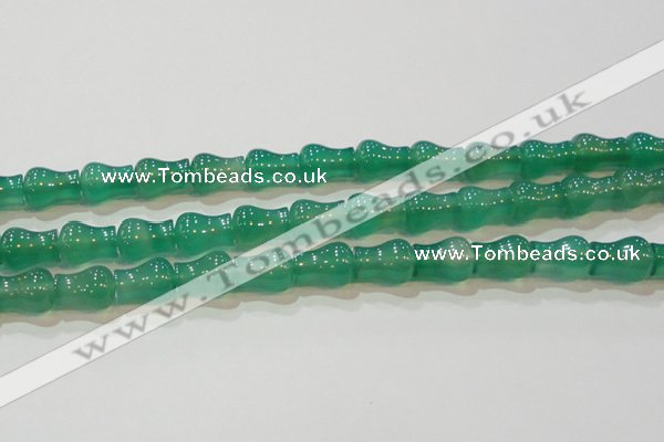 CAG6626 15.5 inches 9*11mm vase-shaped green agate gemstone beads