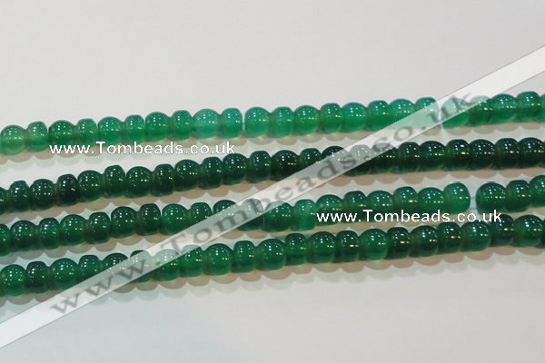 CAG6628 15.5 inches 8*13mm peanut-shaped green agate gemstone beads