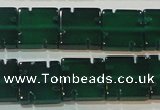 CAG6636 15.5 inches 10*10mm square green agate gemstone beads