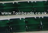 CAG6637 15.5 inches 12*12mm square green agate gemstone beads
