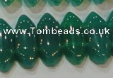 CAG6640 15.5 inches 8*20mm marquise double drilled green agate beads