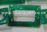 CAG6644 15.5 inches 25*35mm rectangle green agate gemstone beads