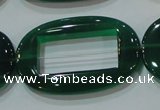 CAG6646 15.5 inches 25*38mm oval green agate gemstone beads