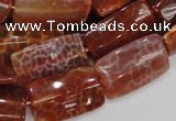 CAG667 15.5 inches 15*30mm rectangle natural fire agate beads