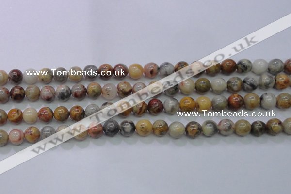 CAG6671 15.5 inches 6mm round natural crazy lace agate beads