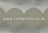 CAG6684 15 inches 16mm round white pilates agate beads