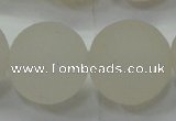 CAG6686 15 inches 18mm round white pilates agate beads