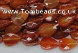 CAG669 15.5 inches 10*14mm faceted flat teardrop natural fire agate beads