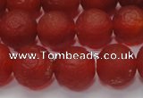 CAG6700 15 inches 8mm round red pilates agate beads