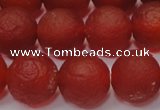 CAG6701 15 inches 10mm round red pilates agate beads