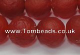 CAG6702 15 inches 12mm round red pilates agate beads