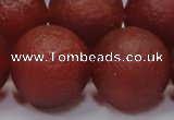 CAG6705 15 inches 18mm round red pilates agate beads