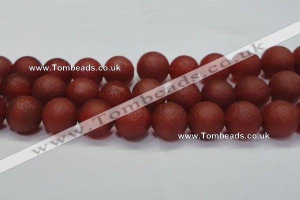 CAG6705 15 inches 18mm round red pilates agate beads