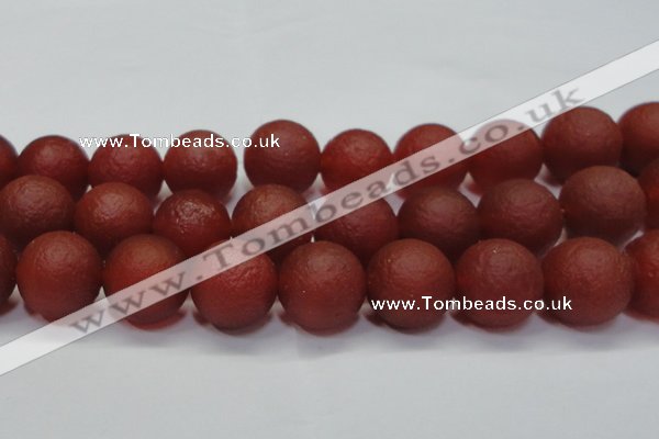 CAG6706 15 inches 20mm round red pilates agate beads