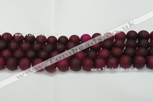 CAG6712 15 inches 12mm round plum pilates agate beads