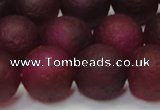 CAG6713 15 inches 14mm round plum pilates agate beads