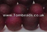 CAG6714 15 inches 16mm round plum pilates agate beads