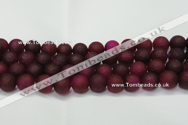 CAG6714 15 inches 16mm round plum pilates agate beads