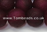 CAG6715 15 inches 18mm round plum pilates agate beads