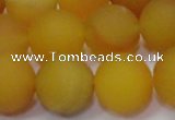 CAG6721 15 inches 10mm round yellow pilates agate beads