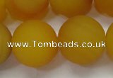 CAG6724 15 inches 16mm round yellow pilates agate beads