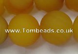 CAG6724 15 inches 16mm round yellow pilates agate beads