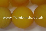 CAG6726 15 inches 20mm round yellow pilates agate beads