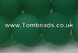 CAG6734 15 inches 16mm round green pilates agate beads