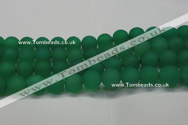 CAG6734 15 inches 16mm round green pilates agate beads