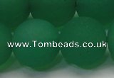 CAG6735 15 inches 18mm round green pilates agate beads