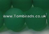 CAG6736 15 inches 20mm round green pilates agate beads