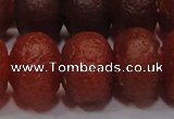 CAG6751 15 inches 12*16mm rondelle red pilates agate beads