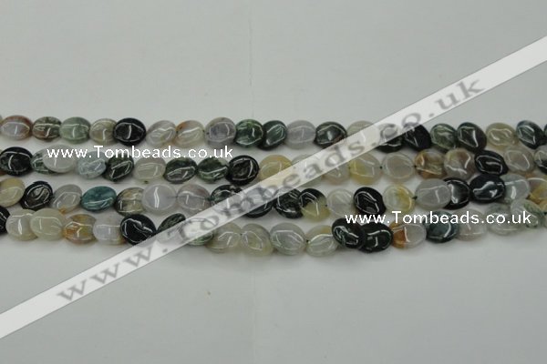 CAG6770 15.5 inches 12mm flat round Indian agate beads wholesale