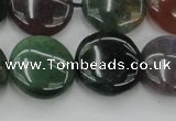 CAG6773 15.5 inches 18mm flat round Indian agate beads wholesale