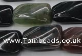 CAG6810 15.5 inches 16*22mm twisted rectangle Indian agate beads