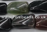 CAG6811 15.5 inches 18*25mm twisted rectangle Indian agate beads