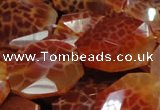 CAG682 15.5 inches 22*30mm faceted freeform natural fire agate beads